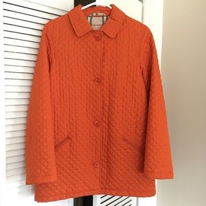 Burberry London Orange Quilted Jacket